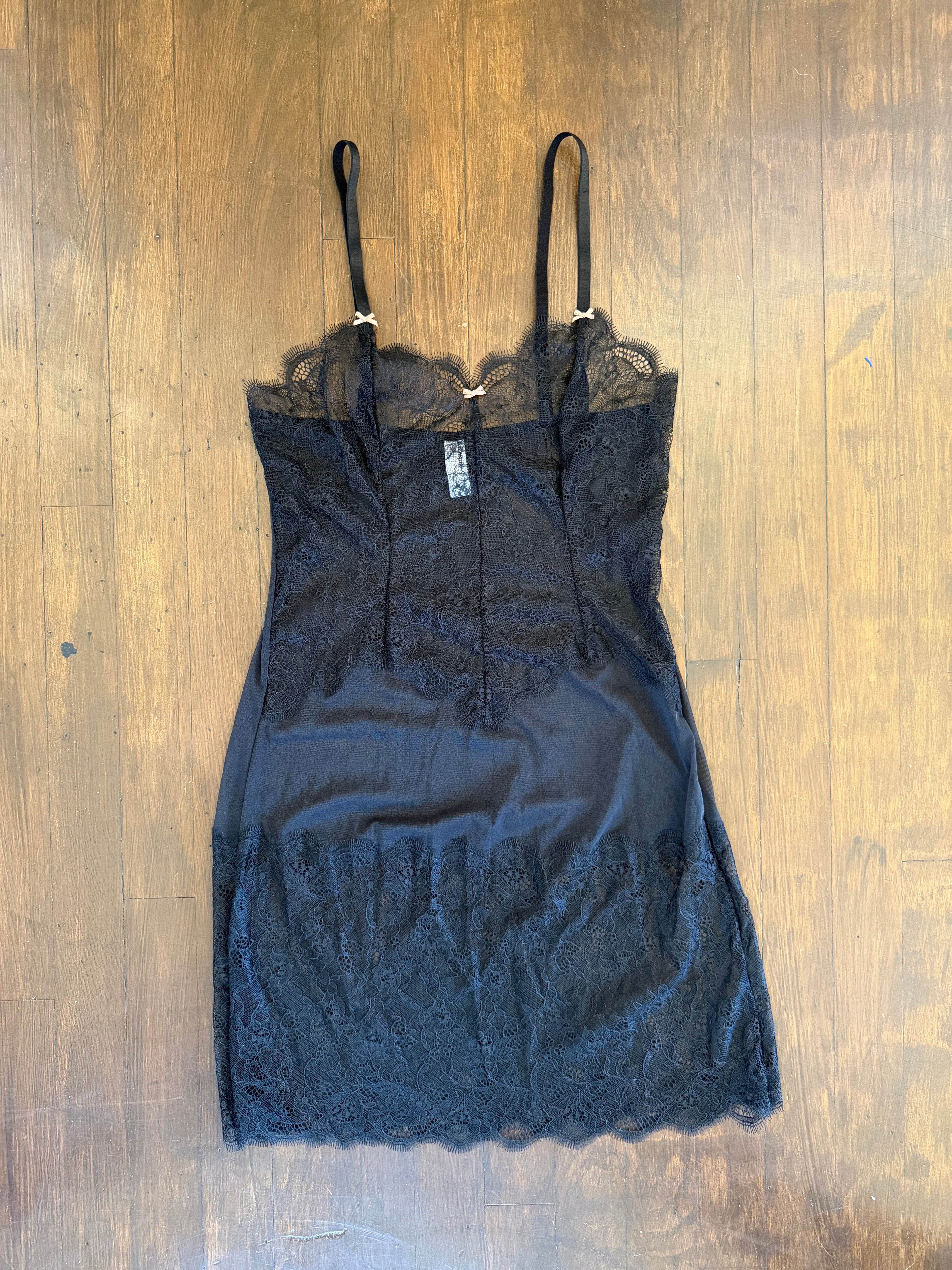 Vintage Black Lace Dress (size S)