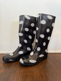 Polka Dot Rain Boots (size 6)