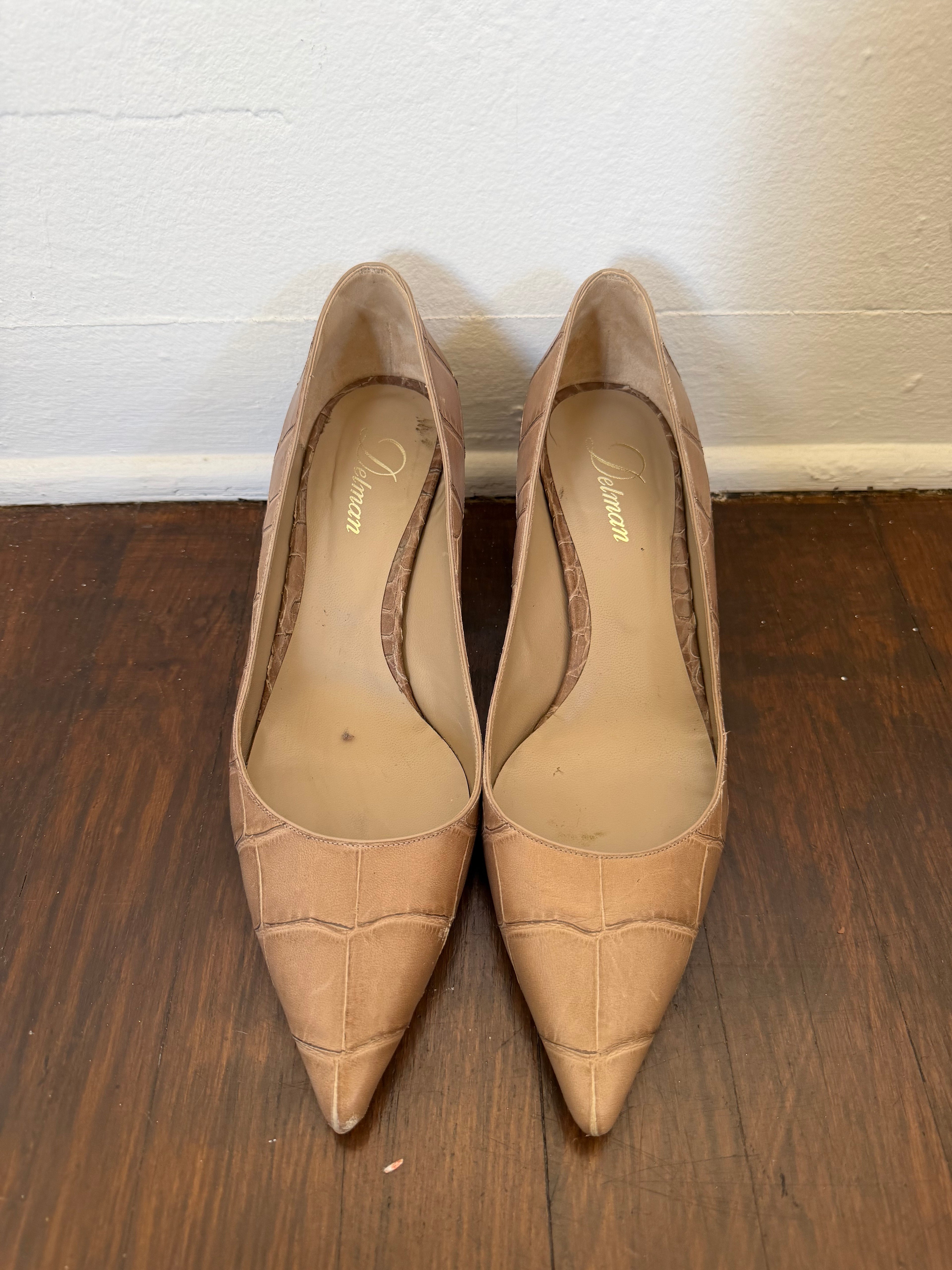 Delman snake skin heels (size 40)